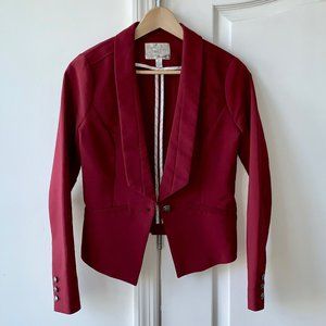 Dynamite Red Blazer with Silver Button Detailing